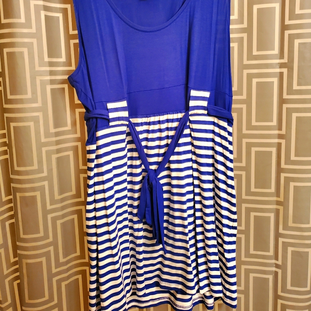 Belted tank mini dress